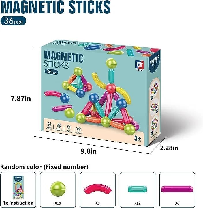 Magnetic Sticks 36 Pcs
